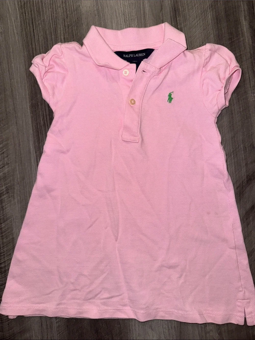 Ralph Lauren pink dress, baby girls, 18 months short sleeve collared outfit